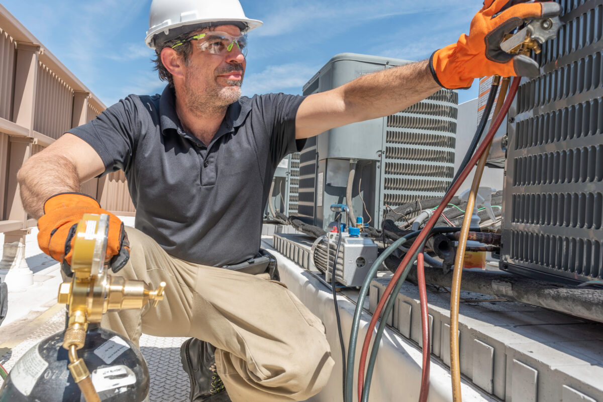 technician handling hvac services